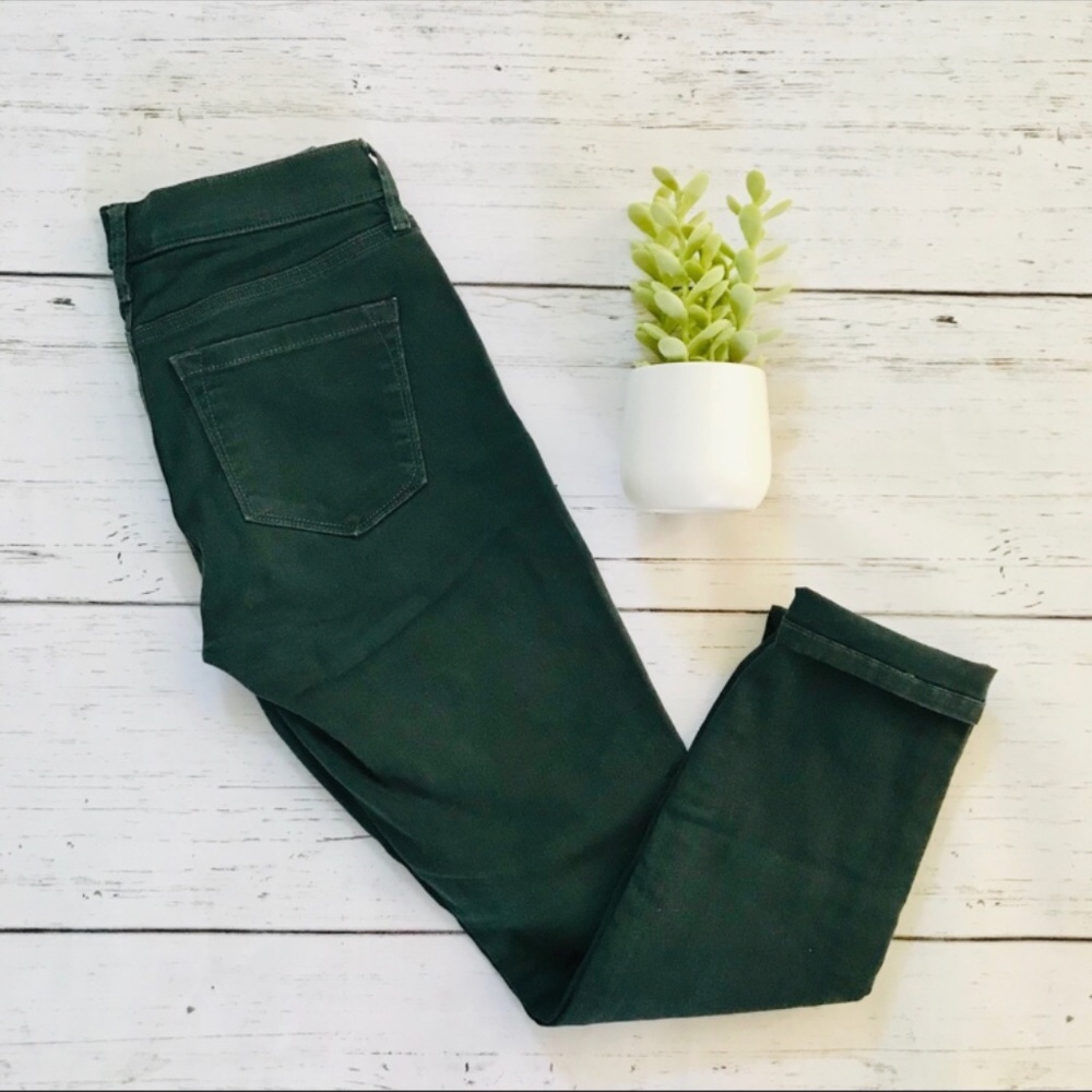 LOFT Dark Green Skinny Jeans